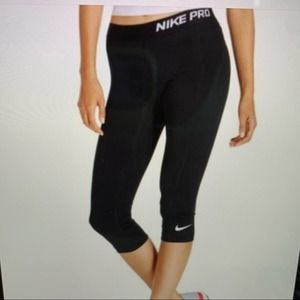 Nike Pro Crop Leggings Tights Workout Capri L